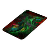 ジェネシスグリーン抽象芸術アートプレミアムマグネット マグネット (左側)