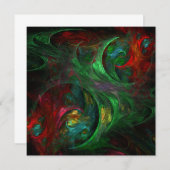 ジェネシスグリーン抽象芸術アート (正面/裏面)