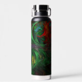 ジェネシスグリーン抽象芸術アート ウォーターボトル (背面)
