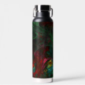 ジェネシスグリーン抽象芸術アート ウォーターボトル (正面)