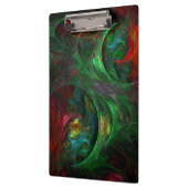 ジェネシスグリーン抽象芸術アート クリップボード (左)