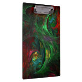ジェネシスグリーン抽象芸術アート クリップボード (右)