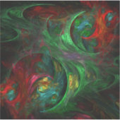 ジェネシスグリーン抽象芸術アート シール (正面)