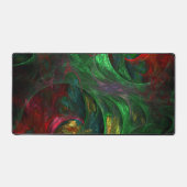 ジェネシスグリーン抽象芸術アート デスクマット (正面)