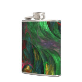 ジェネシスグリーン抽象芸術アート フラスク (左)