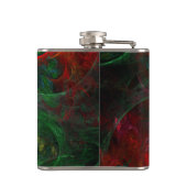 ジェネシスグリーン抽象芸術アート フラスク (裏面)