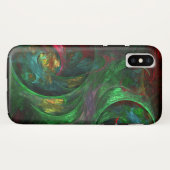 ジェネシスグリーン抽象芸術アート Case-Mate iPhoneケース (裏面(横))