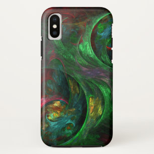 ジェネシスグリーン抽象芸術アート iPhone XSケース