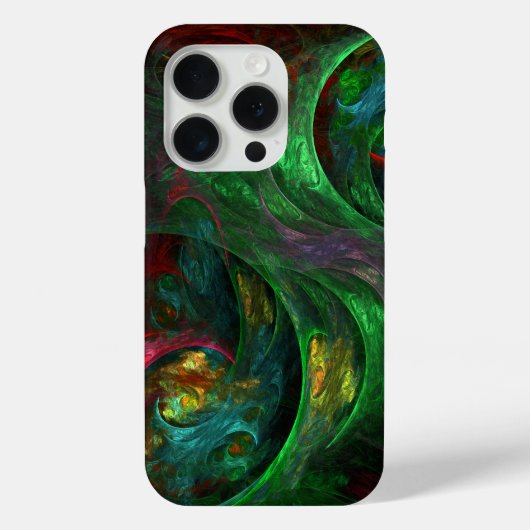 ジェネシスグリーン抽象芸術アート Case-Mate iPhoneケース (裏面)
