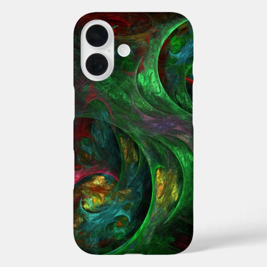 ジェネシスグリーン抽象芸術アート Case-Mate iPhoneケース (裏面)