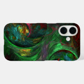 ジェネシスグリーン抽象芸術アート Case-Mate iPhoneケース (裏面 (横))