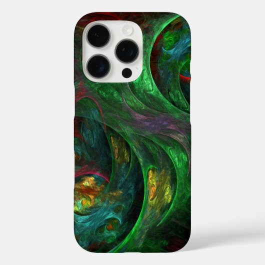ジェネシスグリーン抽象芸術アート Case-Mate iPhoneケース (裏面)