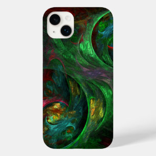 ジェネシスグリーン抽象芸術アート Case-Mate iPhone 14 PLUSケース