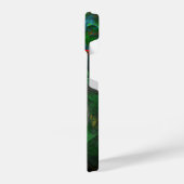 ジェネシスグリーン抽象芸術アート iPhoneケース (左側面)