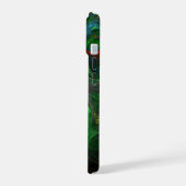 ジェネシスグリーン抽象芸術アート iPhone 15ケース (左側面)