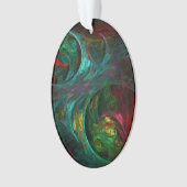 ジェネシスノヴァ抽象芸術アートアクリルオーバル オーナメント (正面)