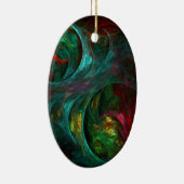 ジェネシスノヴァ抽象芸術アートオーバルオーナメント セラミックオーナメント (右)