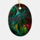 ジェネシスノヴァ抽象芸術アートオーバルオーナメント セラミックオーナメント (裏面)