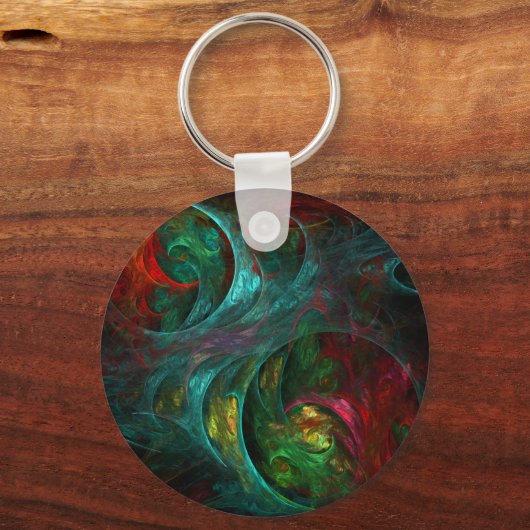 ジェネシスノヴァ抽象芸術アートキーチェーン キーホルダー (正面)