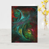 ジェネシスノヴァ抽象芸術アートグリーティングカード カード (黄色い花)