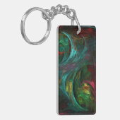 ジェネシスノヴァ抽象芸術アート キーホルダー (正面左)