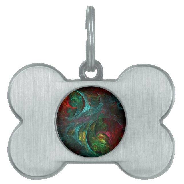 ジェネシスノヴァ抽象芸術アート ペットネームタグ (正面)