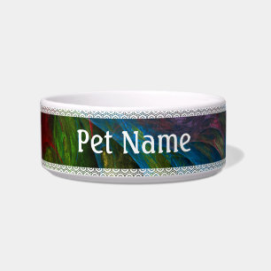 ジェネシスブルー抽象芸術アートキャットボウル ボウル