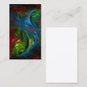 ジェネシスブルー抽象芸術アートビジネスカード 名刺 (正面/裏面)