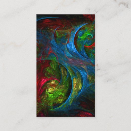 ジェネシスブルー抽象芸術アートビジネスカード 名刺 (正面)