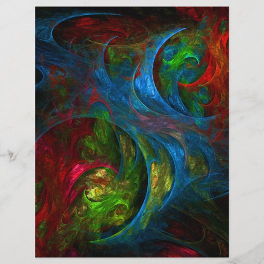 ジェネシスブルー抽象芸術アートフライヤー チラシ (正面)