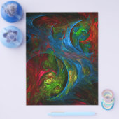 ジェネシスブルー抽象芸術アートフライヤー チラシ (シングル)