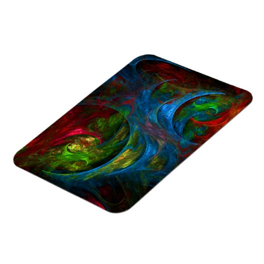 ジェネシスブルー抽象芸術アートプレミアムマグネット マグネット (左側)