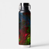 ジェネシスブルー抽象芸術アート ウォーターボトル (正面)