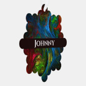 ジェネシスブルー抽象芸術アート オーナメントカード (右)