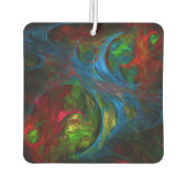 ジェネシスブルー抽象芸術アート カーエアーフレッシュナー (裏面)