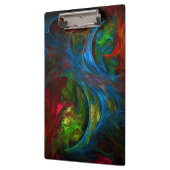 ジェネシスブルー抽象芸術アート クリップボード (左)