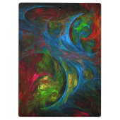 ジェネシスブルー抽象芸術アート クリップボード (裏面)