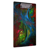 ジェネシスブルー抽象芸術アート クリップボード (右)