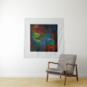 ジェネシスブルー抽象芸術アート タペストリー (インサイチュ(横))