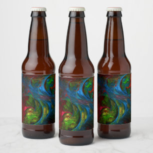 ジェネシスブルー抽象芸術アート ビールラベル