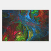 ジェネシスブルー抽象芸術アート ラッピングペーパーシート (正面2)