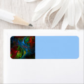 ジェネシスブルー抽象芸術アート ラベル (インサイチュ)