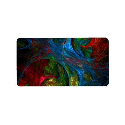 ジェネシスブルー抽象芸術アート ラベル (正面)