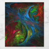 ジェネシスブルー抽象芸術アート ワインラベル (シングルラベル)