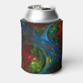 ジェネシスブルー抽象芸術アート 缶クーラー (缶裏面)