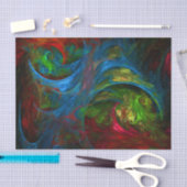 ジェネシスブルー抽象芸術アート 薄葉紙 (クラフト)