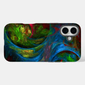 ジェネシスブルー抽象芸術アート Case-Mate iPhoneケース (裏面 (横))