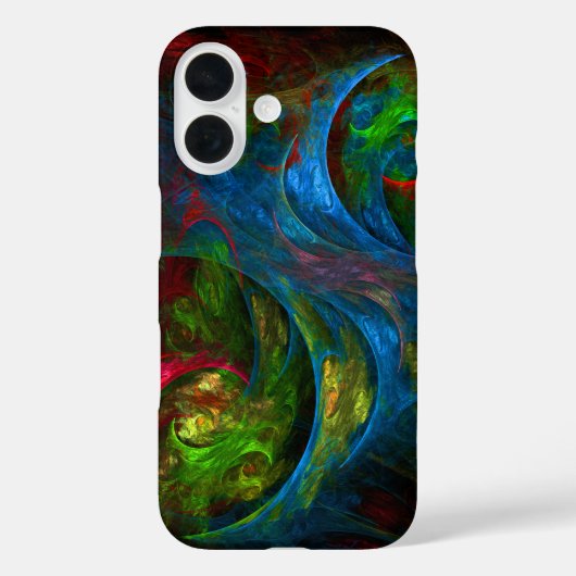 ジェネシスブルー抽象芸術アート Case-Mate iPhoneケース (裏面)