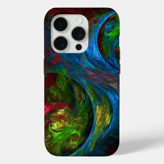 ジェネシスブルー抽象芸術アート Case-Mate iPhoneケース (裏面)