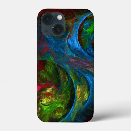 ジェネシスブルー抽象芸術アート Case-Mate iPhoneケース (裏面)